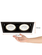 Cardan Doble AR111 Negro