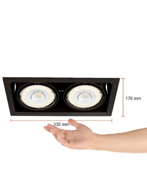 Cardan Doble AR111 Negro