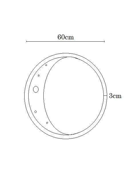 Espejo Luna led 60cm