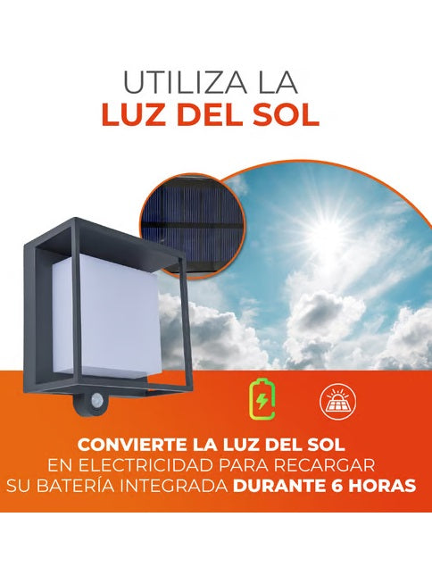 Aplique Solar 3W Cálido Ofelia