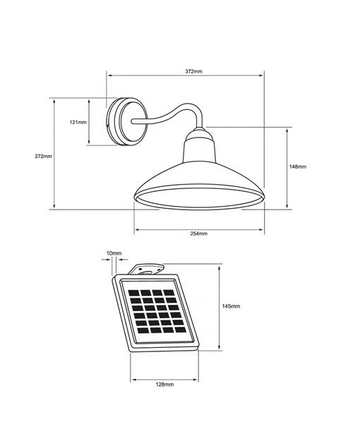 Aplique Campana Solar 1.5W Sonkra