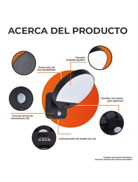 Aplique Solar 8,5W Iliako