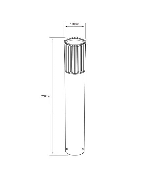 Bolardo E27 para Jardín Pipol IV