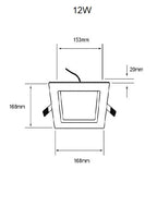 Panel Cuadrado de Incrustar