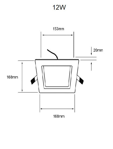 Panel Cuadrado de Incrustar