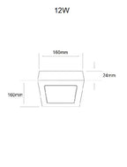 Panel Cuadrado de Sobreponer