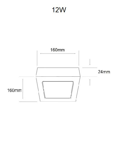 Panel Cuadrado de Sobreponer