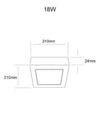 Panel Cuadrado de Sobreponer