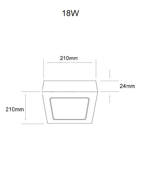 Panel Cuadrado de Sobreponer