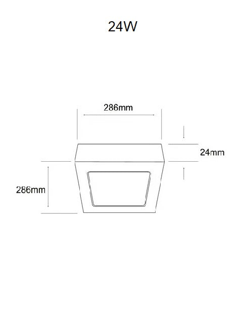 Panel Cuadrado de Sobreponer