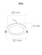 Panel Redondo de Incrustar
