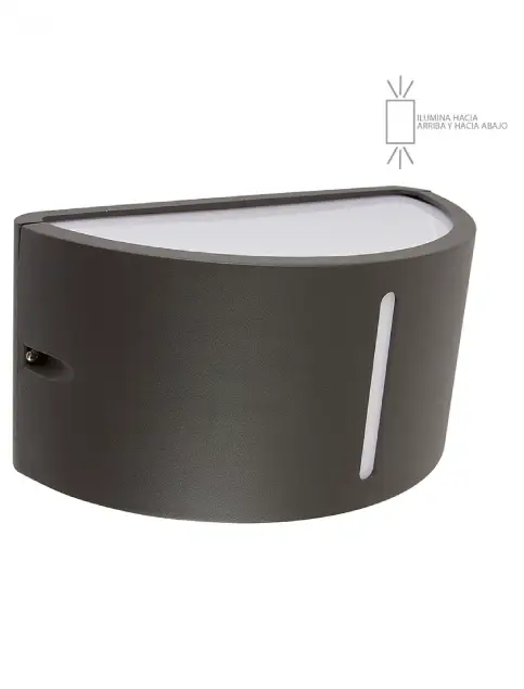 Luminaria aplique de muro RAUCH uminaria aplique de muro Rauch para exteriores e interiores, de color negro, diseño especial con modulo led, para senderos, parques, jardines, zonas verdes.