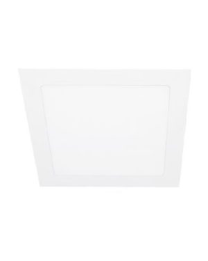 Panel Cuadrado 18W Incrustar para empotrar en techo con sujetadores laterales.