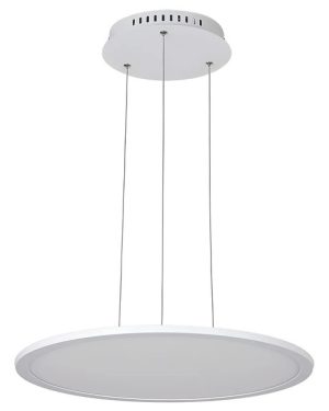 Panel Led Redondo de Descolgar Su diseño es moderno y versátil, permitiendo su instalación sobrepuesta en techos.