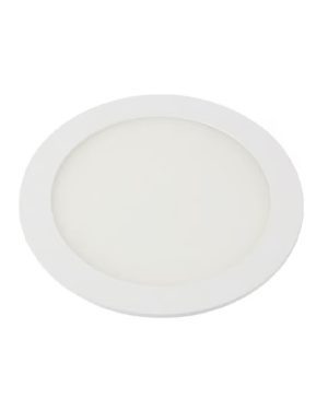 Panel Redondo 12W Incrustar para empotrar en techo con sujetadores laterales.