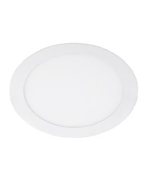 Panel Redondo 24W Incrustar para empotrar en techo con sujetadores laterales.